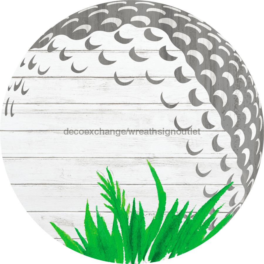 Wreath Sign, Golf Sign, Sports Sign, 18" Wood Round  Sign DECOE-816, Sign For Wreath, DecoExchange