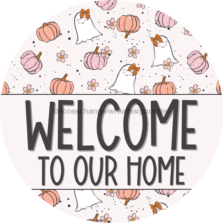 Wreath Sign Halloween Wreath Sign Vintage Decoe-2394 For Round 10 Metal