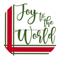 Thumbnail for Wreath Sign, Joy To The World, Christmas Sign, 18