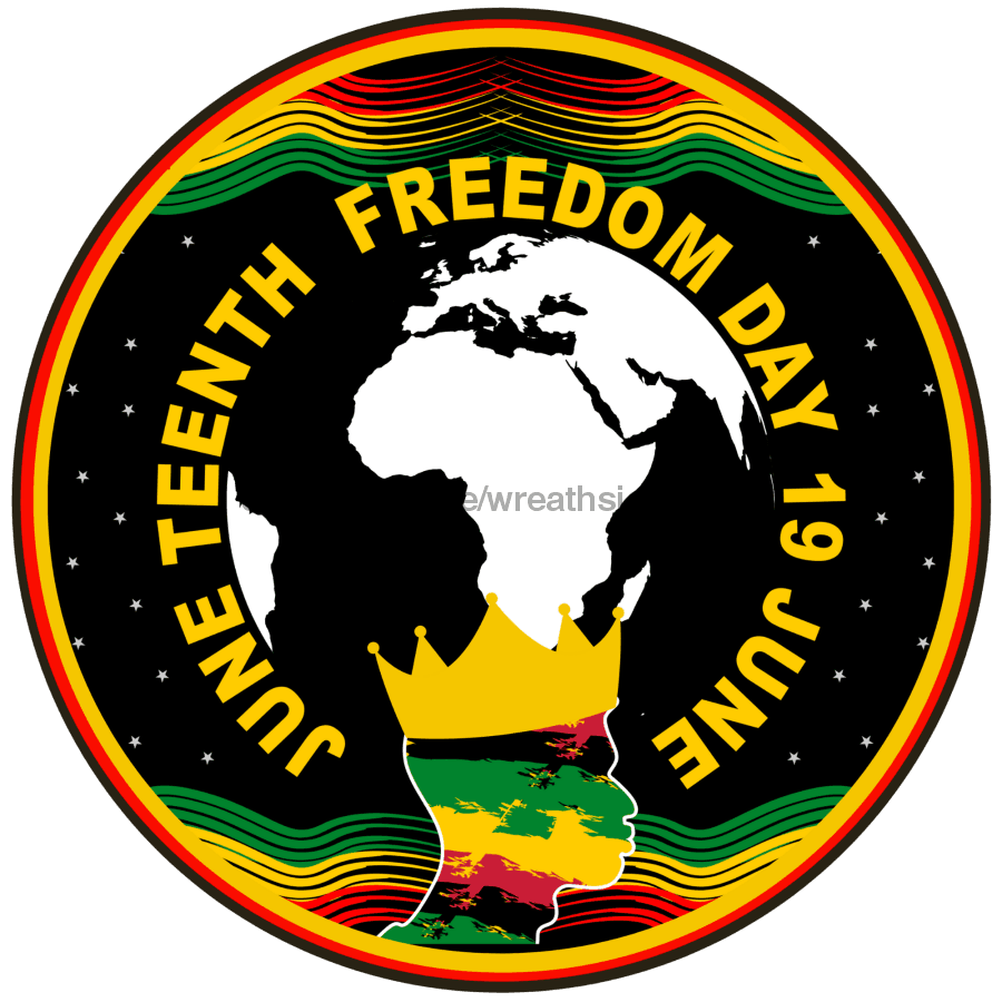 Wreath Sign, Juneteenth Sign, Black History, DECOE-1004, Sign For Wreath 12 round, metal sign, african american