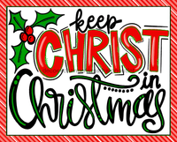 Thumbnail for Wreath Sign, Keep Christ in Christmas Sign, 8x10