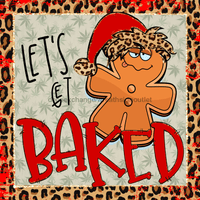 Thumbnail for Wreath Sign, Lets Get Baked Background, Red Gingerbread Christmas Sign, 10