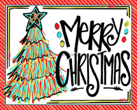Thumbnail for Wreath Sign, Merry Christmas Sign, 8x10