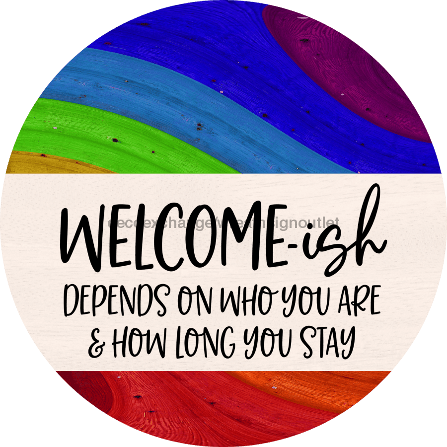 Wreath Sign, Pride Sign, DECOE-2042, Sign For Wreath, Round Sign 10 round, metal sign, Pride