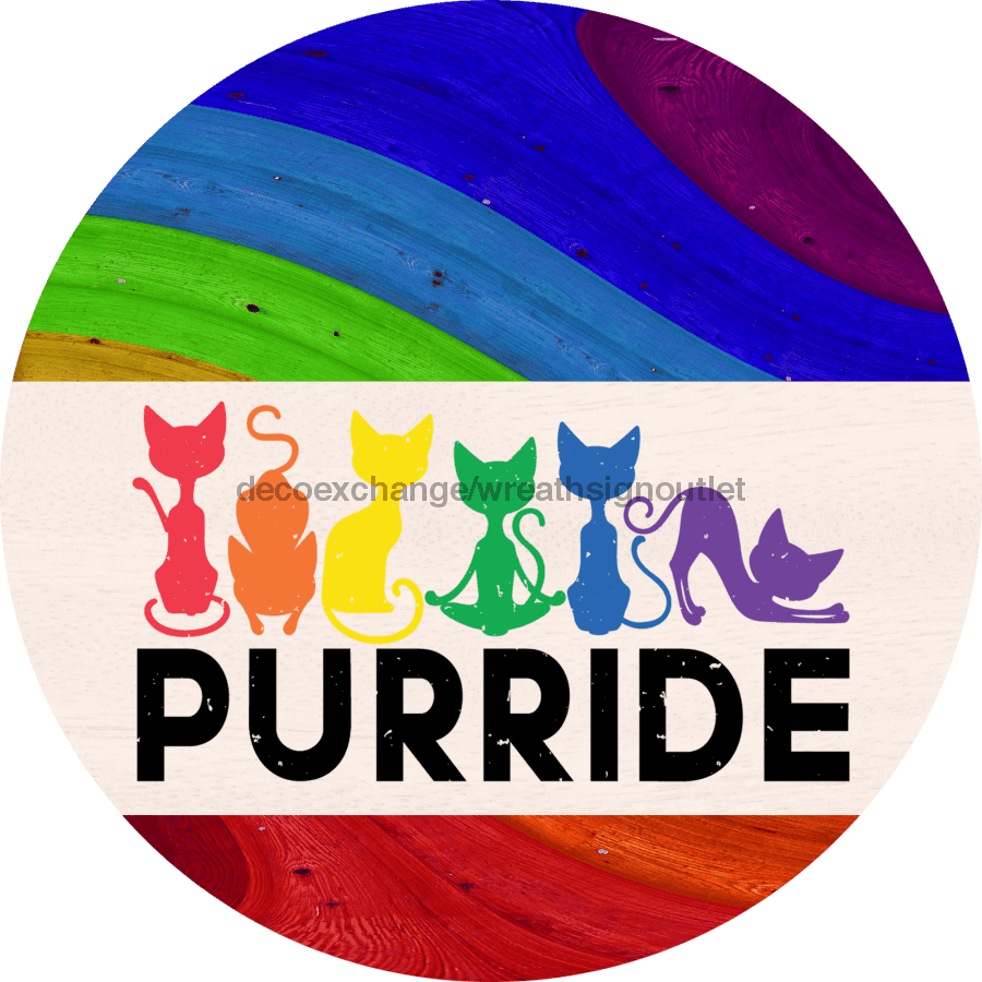 Wreath Sign, Pride Sign, DECOE-2043, Sign For Wreath, Round Sign 8 round, metal sign, pride