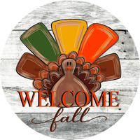 Thumbnail for Wreath Sign, Turkey Sign, Welcome Fall Sign, 18