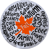Thumbnail for Wreath Sign, Typography Fall Sign, Autumn Sign, 10