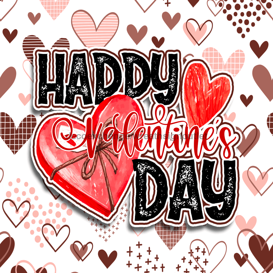 Wreath Sign, Valentine Sign, Valentine Chocolates Sign 10"x10" Metal Sign DECOE-368, Sign For Wreath, DecoExchange - DecoExchange