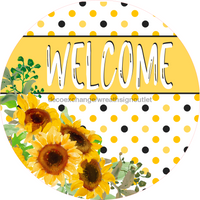 Thumbnail for Wreath Sign, Welcome Sign, Sunflower Sign,18