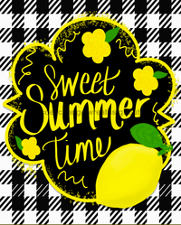 Thumbnail for Wreath Sign, Welcome Sign, Sweet Summer Sign, Lemon Sign, 8x10